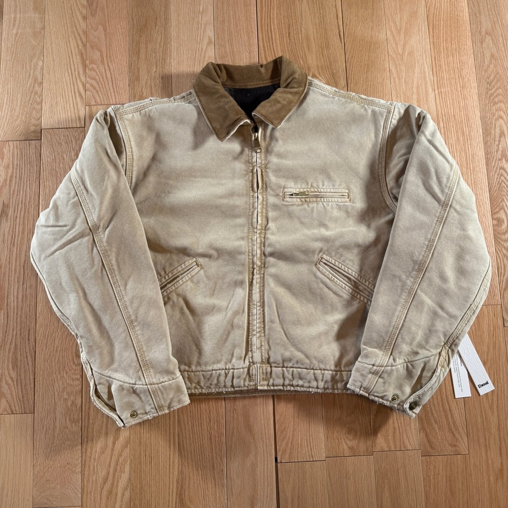 Elwood Petrol Workwear Cropped Jacket Khaki Tan Adult Small NWT